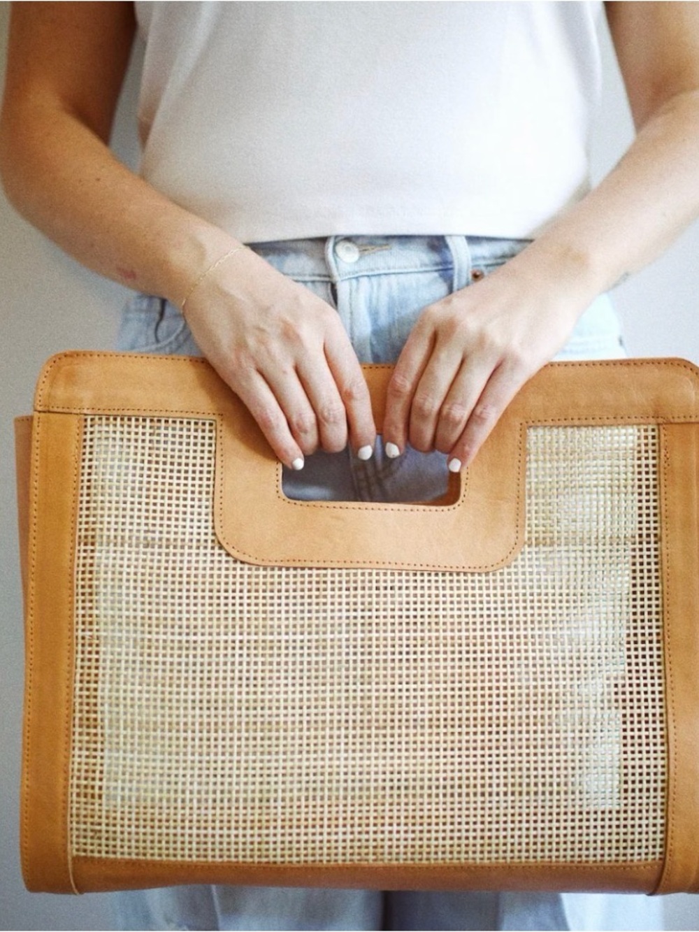 Casa Clara rattan woven beach bag